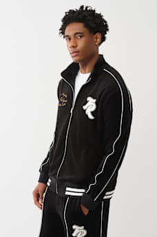 LOGO PATCH VELOUR TRACK JACKET, image 3