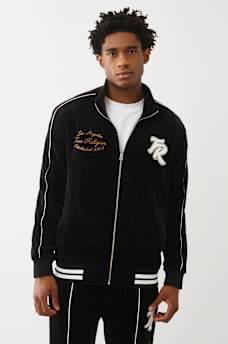 LOGO PATCH VELOUR TRACK JACKET, image 1