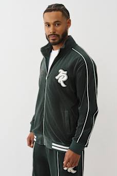 LOGO PATCH VELOUR TRACK JACKET, image 3