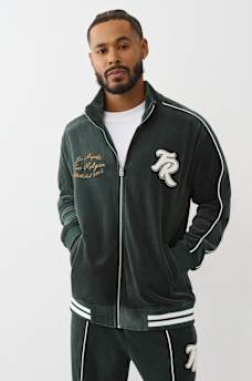 LOGO PATCH VELOUR TRACK JACKET, image 1