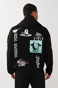 GRAPHIC LOGO BOXY HOODIE, image 2