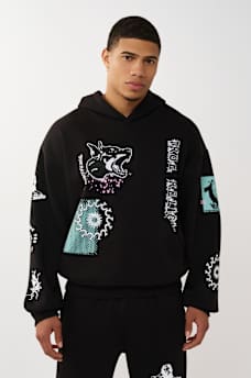 GRAPHIC LOGO BOXY HOODIE, image 1