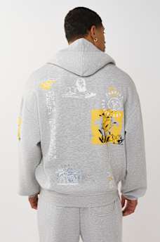 GRAPHIC LOGO BOXY HOODIE, image 2