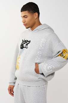 GRAPHIC LOGO BOXY HOODIE, image 3