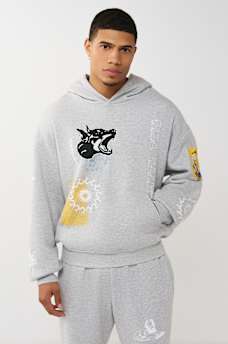 GRAPHIC LOGO BOXY HOODIE, image 1