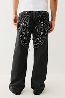 VINNY STUDDED HORSESHOE APPLIQUE ULTRA BAGGY JEAN, image 5