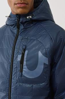 GEO QUILTED HOODED PUFFER JACKET, image 2
