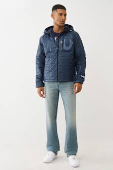 GEO QUILTED HOODED PUFFER JACKET, image 5