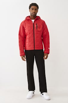 GEO QUILTED HOODED PUFFER JACKET, image 5