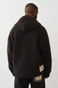 FLEECE HALF-ZIP HOODIE, image 2