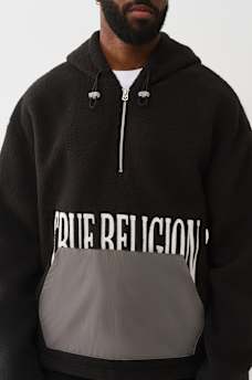 FLEECE HALF-ZIP HOODIE, image 4