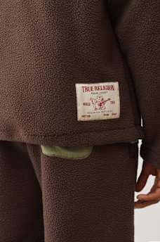 SUDADERA DE POLAR CON CAPUCHA Y MEDIO CIERRE, image 4