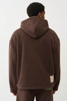 SUDADERA DE POLAR CON CAPUCHA Y MEDIO CIERRE, image 6