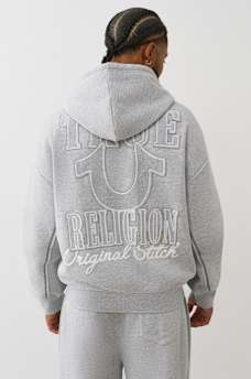 HORSESHOE APPLIQU&Eacute; ZIP HOODIE, image 1