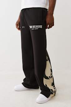 PANTALON EN MOLLETON AMPLE &Agrave; FERMETURES &Eacute;CLAIR