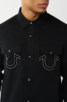 ARCHED LOGO COTTON TWILL SHIRT, image 4