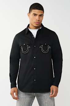 ARCHED LOGO COTTON TWILL SHIRT, image 1