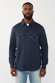 ARCHED LOGO COTTON TWILL SHIRT, image 2
