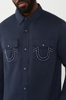 ARCHED LOGO COTTON TWILL SHIRT, image 4