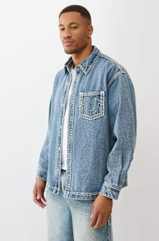 STRAIGHT HEM SUPER QT DENIM SHIRT, image 3
