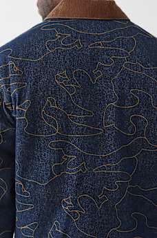 ALLOVER EMBROIDERED STITCH OVERSIZED DENIM JACKET, image 5