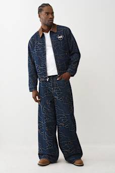 ALLOVER EMBROIDERED STITCH OVERSIZED DENIM JACKET, image 6