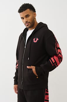 ARCHED LOGO ZIP HOODIE, image 3
