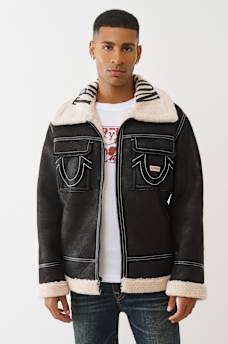 SHERPA FAUX LEATHER JACKET, image 2
