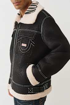 SHERPA FAUX LEATHER JACKET, image 4