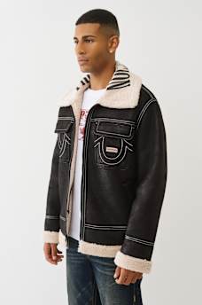 SHERPA FAUX LEATHER JACKET, image 6