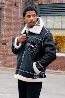 SHERPA FAUX LEATHER JACKET, image 1