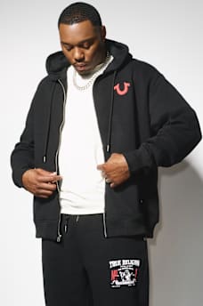 SUDADERA WORLD TOUR CON CAPUCHA Y CIERRE, image 1