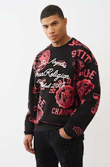 ALLOVER LOGO PRINT SWEATSHIRT, image 3