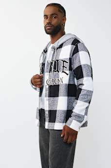HOODED FLANNEL SHIRT, image 3