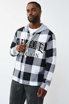 HOODED FLANNEL SHIRT, image 4