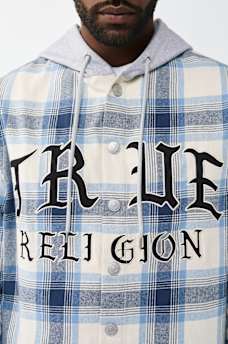 HOODED FLANNEL SHIRT, image 1