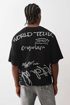 WORLD TOUR SCRIPT BOXY TEE, image 2