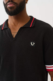 SWEATER KNIT POLO SHIRT, image 4
