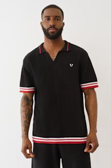 SWEATER KNIT POLO SHIRT, image 1