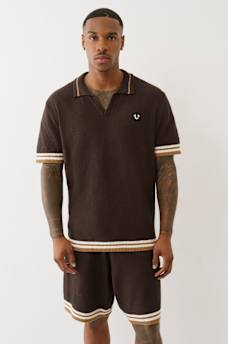 SWEATER KNIT POLO SHIRT, image 2