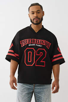 FOOTBALL KNIT BOXY JERSEY, image 1