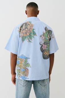 TATTOO STRIPED POPLIN SHIRT, image 3