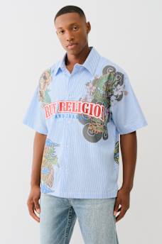 TATTOO STRIPED POPLIN SHIRT, image 5