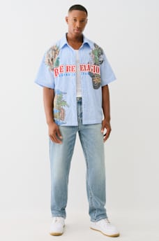 TATTOO STRIPED POPLIN SHIRT, image 6