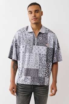 BANDANA MESH OVERSIZED POLO, image 1