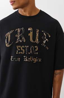 OVERSIZED CAMO APPLIQU&Eacute; TEE, image 1