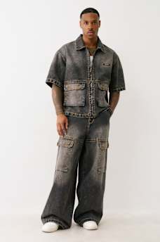 OVERSIZED BIG T ZIP-UP WORKWEAR SHIRT, image 3