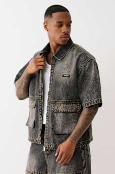 OVERSIZED BIG T ZIP-UP WORKWEAR SHIRT, image 6
