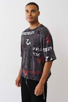 BOXY KNIT GRAFFITI GRAPHIC TOP, image 3