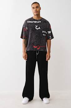 BOXY KNIT GRAFFITI GRAPHIC TOP, image 6